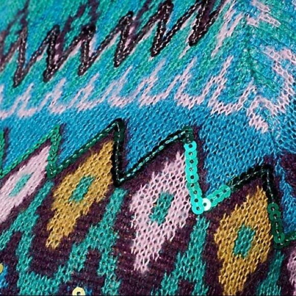 LOGO Lavish by Lori Goldstein Fairisle Sweater - Picture 6 of 8